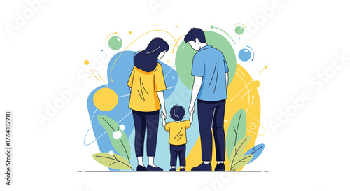 Family Walking Together - Parents Holding Childs Hands.