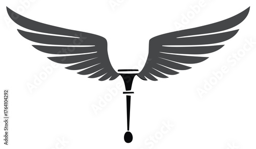Winged Torch Emblem Symbol of Victory and Achievement
