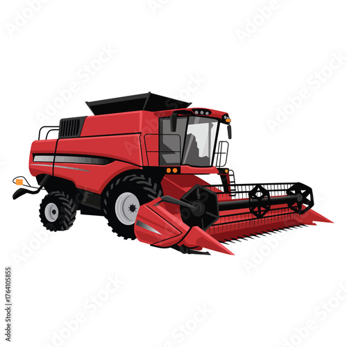red truck isolated on white