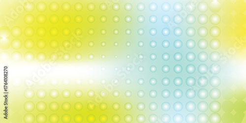 A colorful abstract background with soft gradient circles in yellow, blue, and green creates a bright and modern pattern design. eps10.
