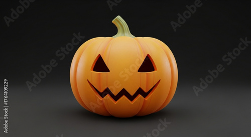A spooky jackolantern with a sinister grin, set against a dark background, embodying the eerie spirit of halloween night