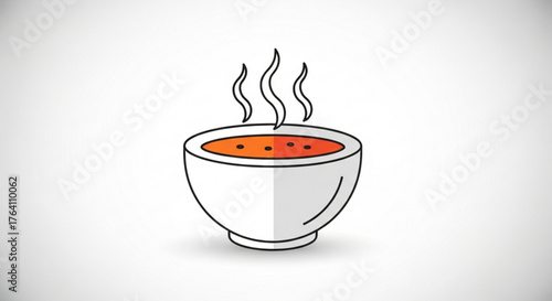 Bowl of hot soup, a comforting and nourishing dish perfect for a chilly day, offering warmth and satisfaction
