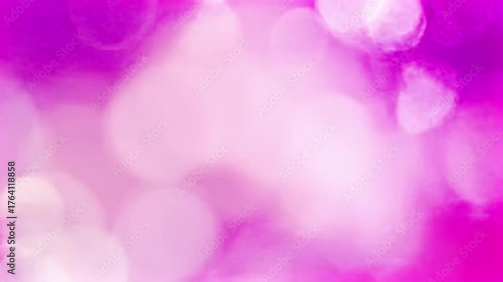 Vibrant abstract pink and purple bokeh light particles video background