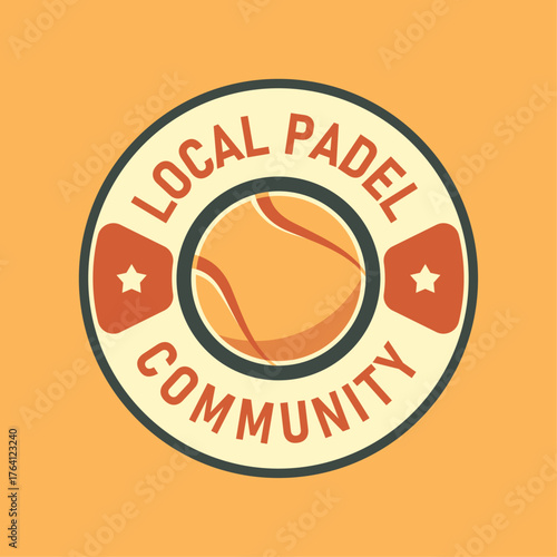 Padel Logo Emblem and Sticker Template