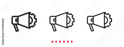 Marketing strategy icon. Thin line icon vector