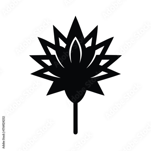 Water Marigold Spike Icon Vector Illustration