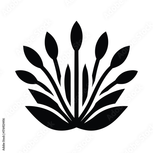 Pondweed Cluster Icon Vector Illustration