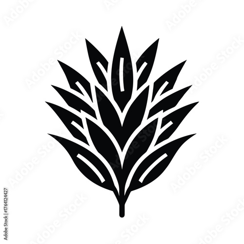 Wild Rice Cluster Icon Vector Illustration