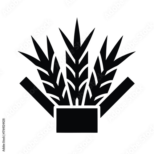Tape Grass Cluster Icon Vector Illustration