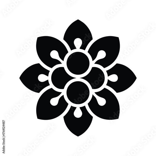 Water Violet Cluster Icon Vector Illustration