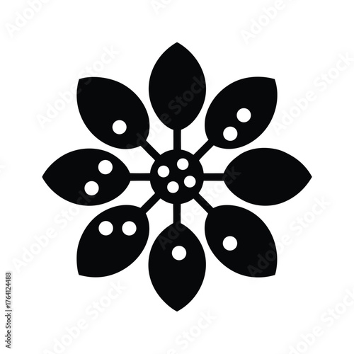 Water Forget Me Not Cluster Icon Vector Illustration