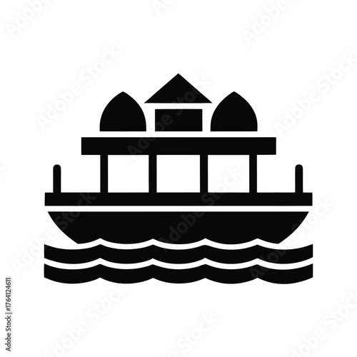Water Dock Cluster Icon Vector Illustration