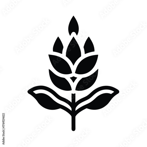 Water Knotweed Cluster Icon Vector Illustration