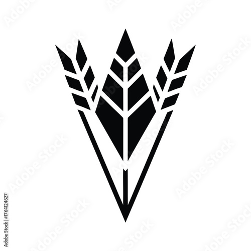Arrowhead Arrangement Icon Vector Illustration