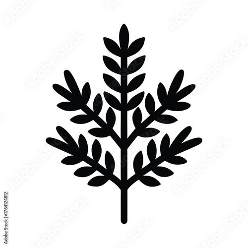 Water Milfoil Arrangement Icon Vector Illustration