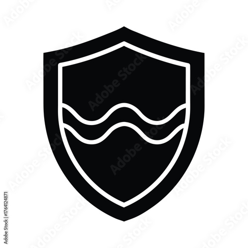 Water Shield Arrangement Icon Vector Illustration