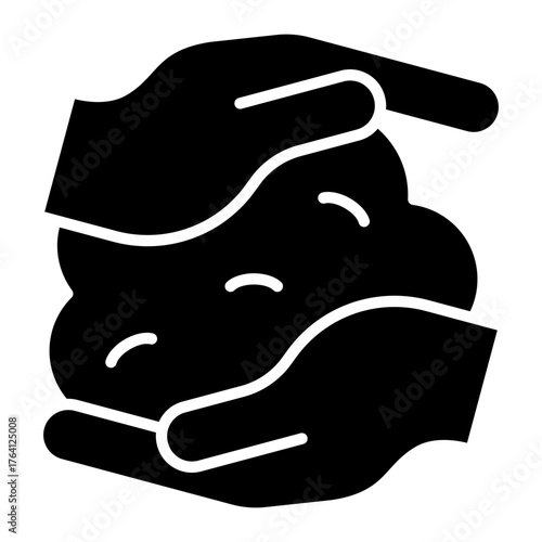 Clay crafting glyph solid icon	