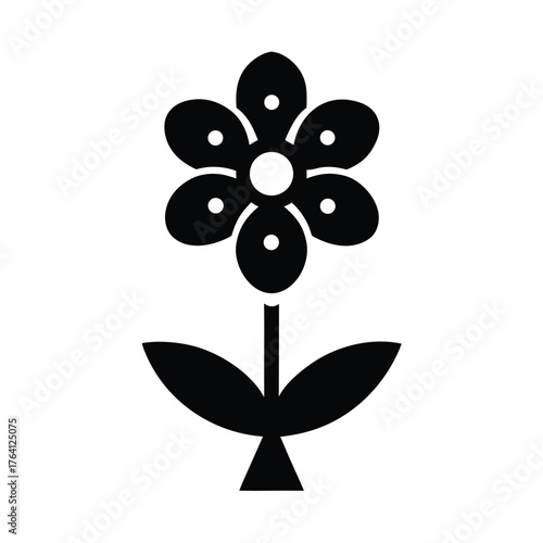 Water Forget Me Not Seed Border Icon Vector Illustration