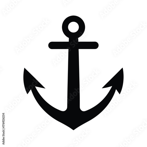 Boat Anchor Icon Vector Illustration