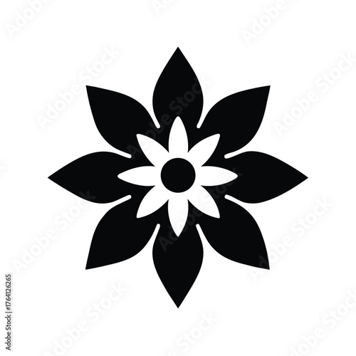 Water Forget Me Not Spike Icon Vector Illustration