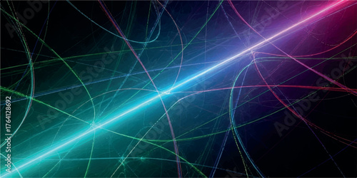 Abstract light trails background colorful glowing lines modern design for presentations