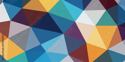 Geometric triangle pattern background colorful mosaic texture modern polygonal vector desig