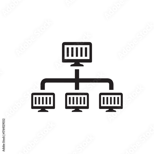 Network Structure Icon | Digital Technology Connection Illustration