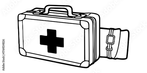 First aid kit medical emergency healthcare box hospital medicine treatment safety equipment bandage health care