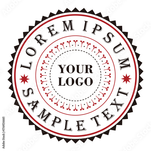 round classic label for brand or badge product