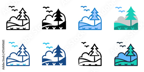 Plain icon set multiple style collection 
