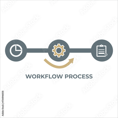 Professional workflow process infographic vector design for business, data, and project management
