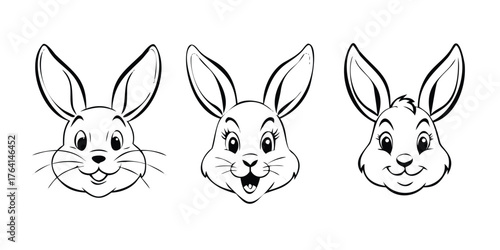 Expressive Rabbit Characters for Easter and Pet Branding