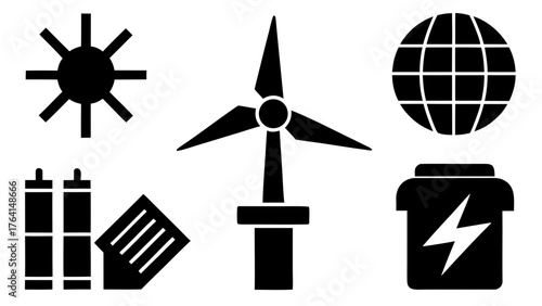 Renewable energy sources including solar wind and battery power for the future