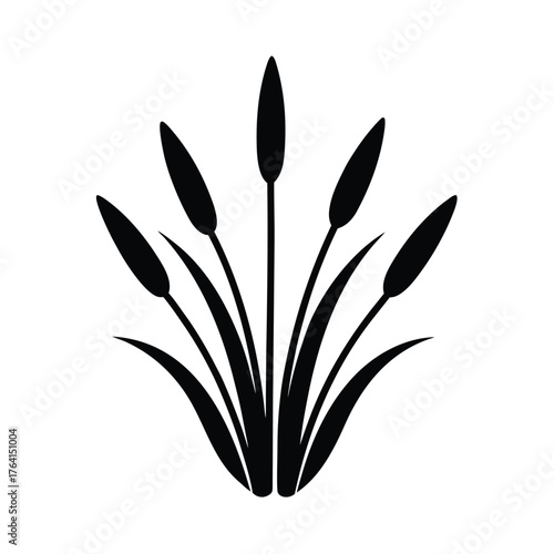 Bulrush Plant Icon Vector Illustration
