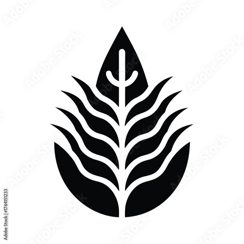 Water Willow Icon Vector Illustration