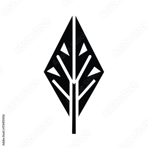 Arrowhead Leaf Icon Vector Illustration