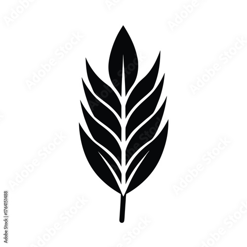 Reed Leaf Icon Vector Illustration