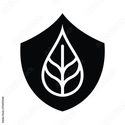 Water Shield Leaf Icon Vector Illustration