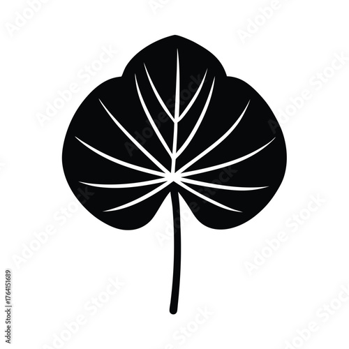 Water Pennywort Leaf Icon Vector Illustration