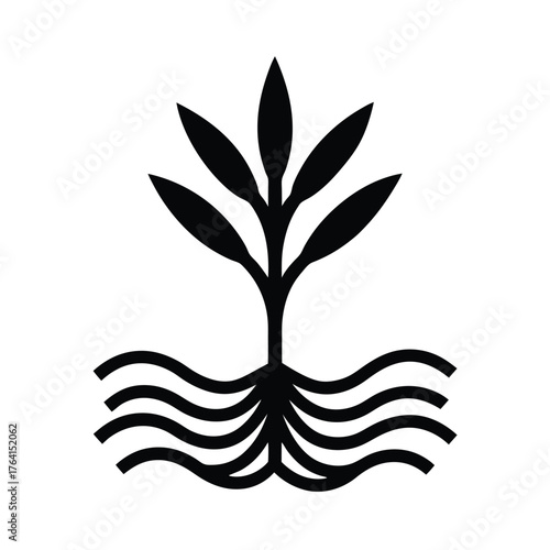 Pondweed Root Icon Vector Illustration