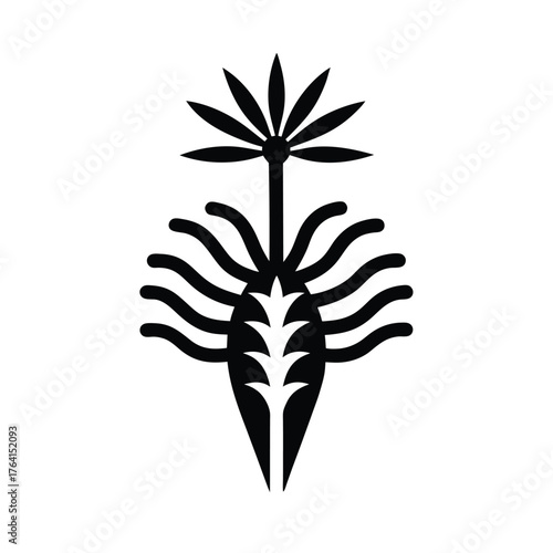 Water Parsnip Root Icon Vector Illustration