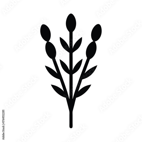 Pondweed Stem Icon Vector Illustration