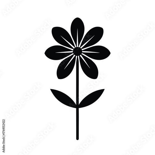 Water Primrose Stem Icon Vector Illustration