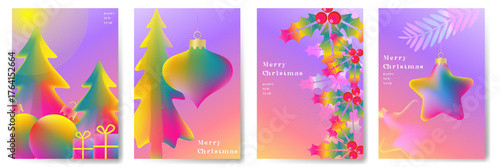 Christmas background for cover design with bright color, Merry Christmas and happy new year background design illustration for social media post, website header banner, party invitation card