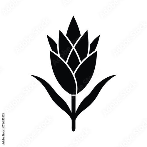 Pickerelweed Bud Icon Vector Illustration
