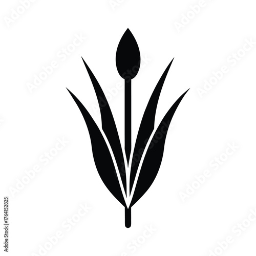 Sedge Bud Icon Vector Illustration