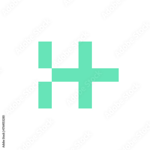 Letter H plus medical modern minimalist logo design