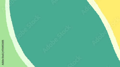 Abstract Blocky Pattern in Yellow, Green, and Teal