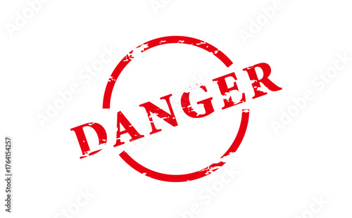 DANGER - Red Rubber Stamp with text DANGER
