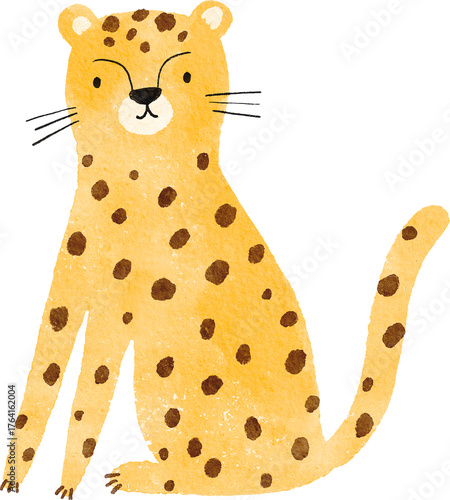 Wallpaper Mural Watercolor safari animals cute illustration. Hand Drawn African wild animals character design Torontodigital.ca